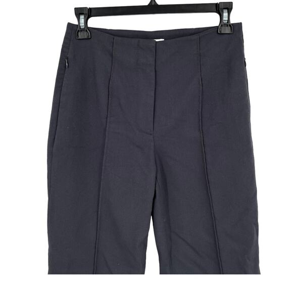 Rebecca Taylor Pants high rise ankle pintuck cropped gray size 0 - Picture 3 of 7